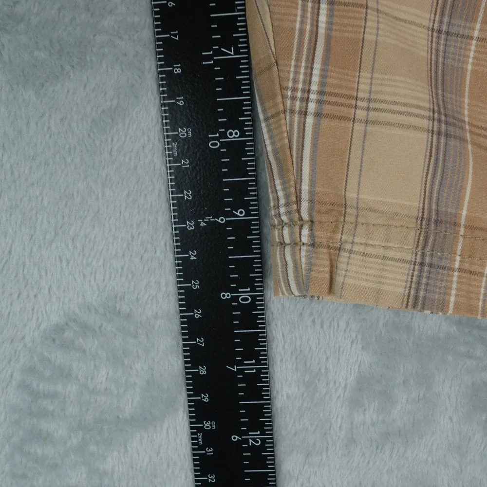 Vintage Wrangler Hero Cargo Shorts Mens 36x10 Plaid Cotton Outdoor Utility Y2K